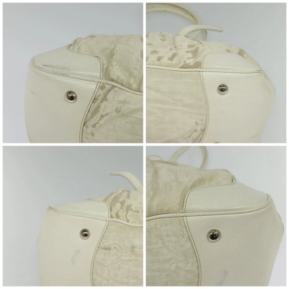 PRADA Shoulder Bag Canvas Silver White Auth - Picture 16 of 16